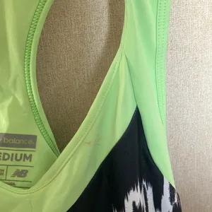 FINAL MARKDOWN New Balance Lime Green and Black Tank Top medium thumbnail 2