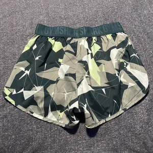 Gymshark Training Loose Fit Shorts 2.5” Size Small Light Green Print thumbnail 2