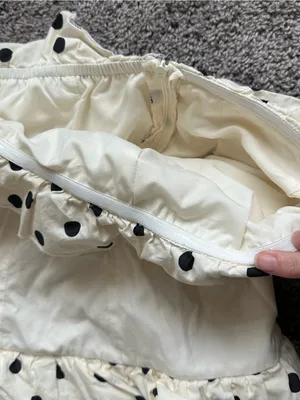 SHEIN White Maxi Dress with Black Polka Dots thumbnail 4