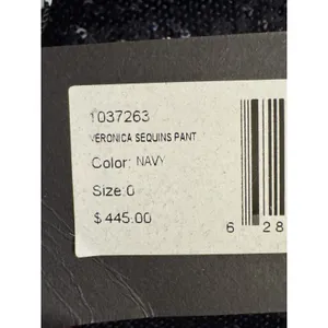 Halston VERONICA SEQUIN PANT Navy Size 0 All Over Sequin Cocktail Party $445 thumbnail 6