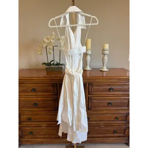 MISA Los Angeles Jessika White Halter Dress NWT Size M thumbnail 11