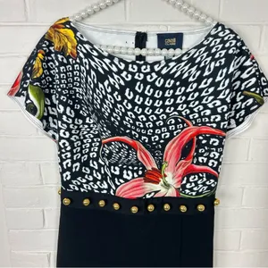 NWT Cavalli Class by Roberto Cavalli Printed Embellished Dress Size US 6 thumbnail 5