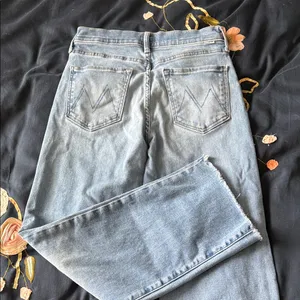 MOTHER Light Blue Wide Leg Jeans thumbnail 8