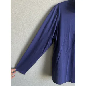 L.L. Bean Access Trail Pullover Quarter‎ Zip Women's XL Purple Top Minimalist thumbnail 5