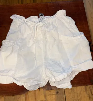 White Linen ZARA Shorts thumbnail 1