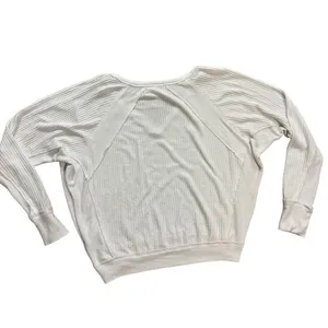 Free People Santa Clara‎ Thermal Top Alabaster White Sz XS thumbnail 4