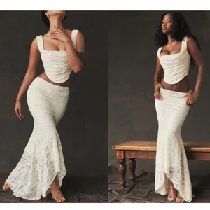 NWT House of CB 'Una' & 'THERESE' SET skirt corset in‎ VINTAGE CREAM LACE size S thumbnail 16