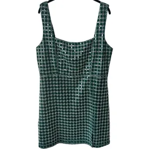 Altar'd State Mateo Mini Dress Green Sequin Wedding Guest‎ Event Feminine XL thumbnail 3