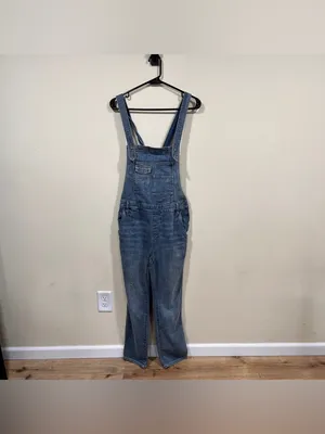 Free People Overalls Blue Jean Denim Bib One Piece Straight Leg Size 29 Overalls thumbnail 3