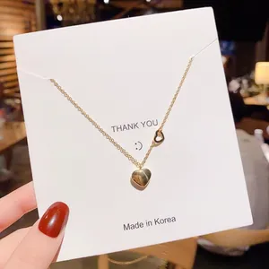 18K Gold Plated Love Heart Pendant Necklace for Women thumbnail 3