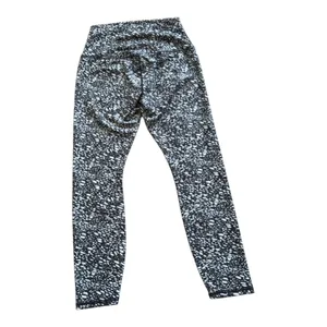 RBX Black and White Speckled Print High-Waisted Activewear Leggings Size M thumbnail 5