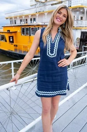 Anthropologie Women XS Sail to Sable Linen Dress Vacay European Coastal Chic thumbnail 1