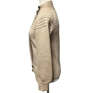 Vintage Peter G's General Stores Pure Wool Cable Knit Zip Cardigan Cream (PM) thumbnail 4