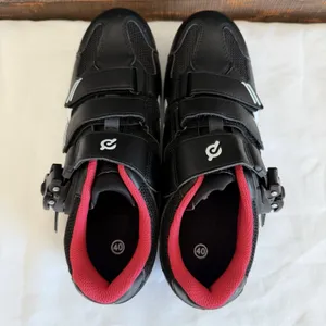New Peloton Cycling Shoes (cleats included) Size 40 Men's 7 Women's 9 Black Red thumbnail 6