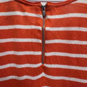Lane Bryant Orange Striped High Low Top with Back Zipper Plus Size 18/20 thumbnail 4