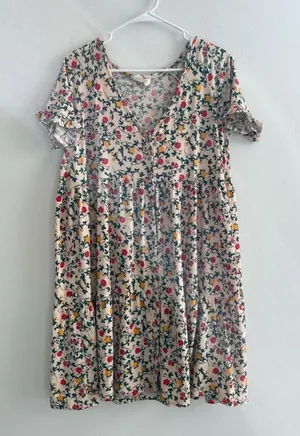 Ninexis Floral Dress/Oversized Shirt Sz L thumbnail 1