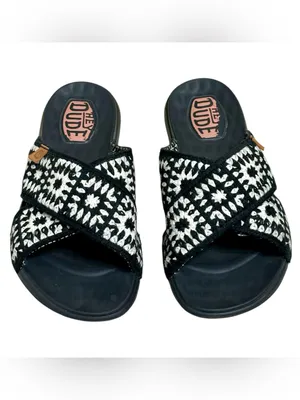 Hey Dude Christi Slide Cottage Crochet Sandals size 8 thumbnail 2