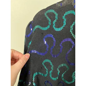 Vintage St. John for Neiman Marcus Black Long Sleeve Sequin Top 12 thumbnail 9