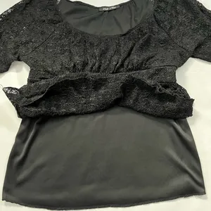 Elegant Black Lace Top Size L thumbnail 5