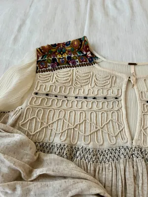 Free People Embroidered Blouse thumbnail 1