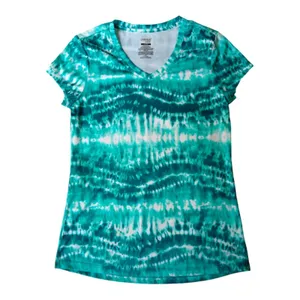 Danskin Now Women's T-Shirt Green/White Tie Dye Size Small thumbnail 2