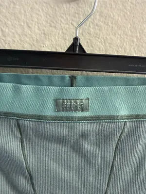 SKIMS Cotton Ribbed High-Waist Boxer Short Size XS Slate Teal Loungewear Travel thumbnail 3