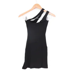 Naked‎ Wardrobe Black One Shoulder Double Strap Mini Dress M thumbnail 8