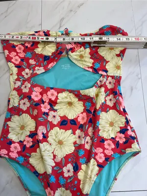 NWT Aerie Ring Bandeau Cheeky One Piece Swimsuit size XL thumbnail 7