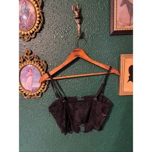 Victorias Secret Black Corset NWT Bustier Sz Medium thumbnail 2