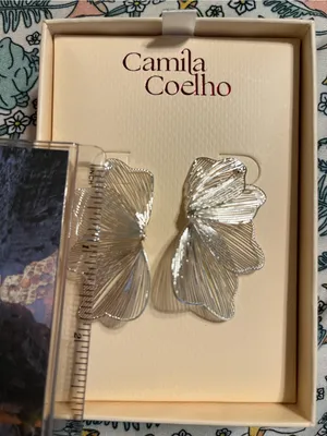 Camila Coelho Silver Floral earrings thumbnail 4