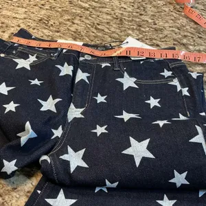 Judy Blue Star Print Flare Jeans Womens 9/29 High Waist Dark Blue JB88662 NWT thumbnail 11