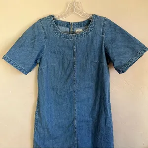 J. Crew Shift Denim Dress‎ thumbnail 3