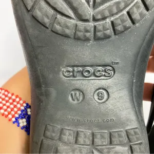 Crocs black sling back‎ shoes women’s size 9 casual minimalist neutral thumbnail 9