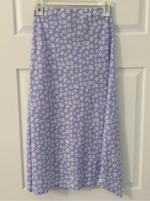 Princess Polly Lavender Floral A-Line Midi Skirt thumbnail 4