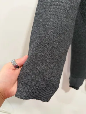 Old Navy Charcoal Gray Oversized Knit Tunic Sweater Side Slits Size XXL thumbnail 4