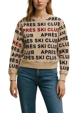 Chemistry Après Ski Club Crewneck Sweatshirt NWT Ski Core Aspen Cabin Cozy Lounge Wear thumbnail 1