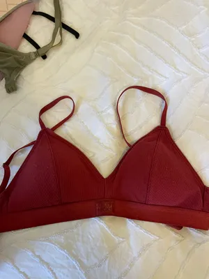Maroon Padded Bralette thumbnail 3