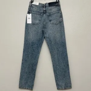 NWT 7 For All Mankind Julia Jeans Sz 23 Distressed Tapered Boyfriend 90s Vintage thumbnail 13