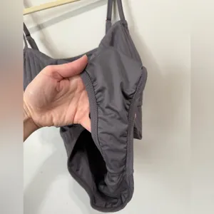 NWOT Shade & Shore Gray One Piece Bikini Swim Suit Size Large thumbnail 6