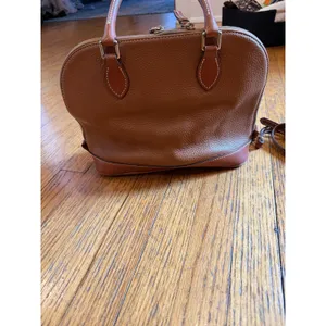 Dooney & Bourke Satchel Bag Womens Brown Pebbled Leather Zip Crossbody Purse thumbnail 5