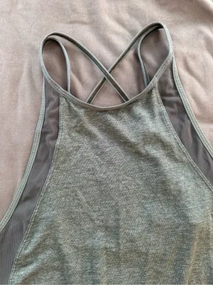 lululemon athletica Green and Gray Strappy Racerback Tank thumbnail 5