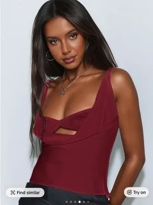 Lacy Top Set Red Size XS thumbnail 1