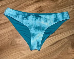 Victoria's Secret PINK Reversible Blue Bikini Bottoms thumbnail 1