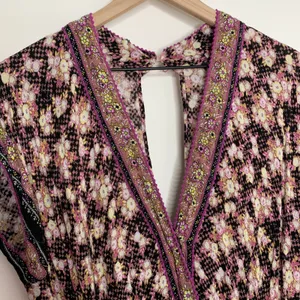 Poupette St. Barth Women's Boho Pink Fressia Amora Romper Size Small thumbnail 10