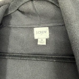 J.Crew Chelsea Cardigan Womens Large Black Open Front Knit Longline Sweater thumbnail 5