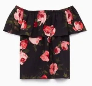 Aritzia Wilfred Promener Blouse Floral Ruffle Top thumbnail 1