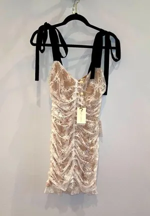 For Love And Lemons White Lace Mini Dress thumbnail 2