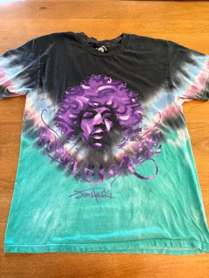 Urban Outfitters Jimi Hendrix T-Shirt Vintage Tie-Dye Medium thumbnail 1