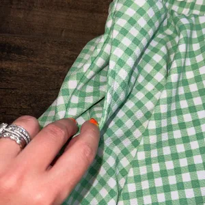 Midnight Hour Green Gingham Pocket Mini Skirt thumbnail 4