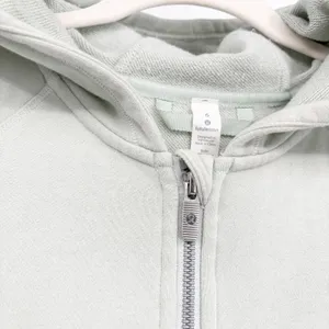 Lululemon Womens Cotton‎ Sea Breeze Cool & Collected Zip Hoodie Jacket Size 6 thumbnail 2